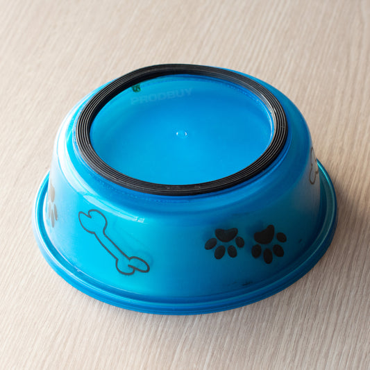 Set of 2 Blue Small 900ml Dog Food & Water Bowls