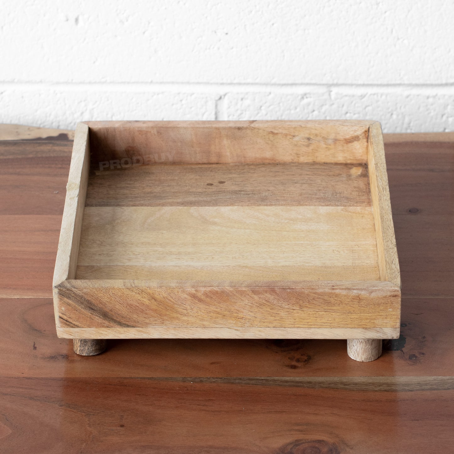 Square 24cm Wooden Plant Pot Tray with Legs