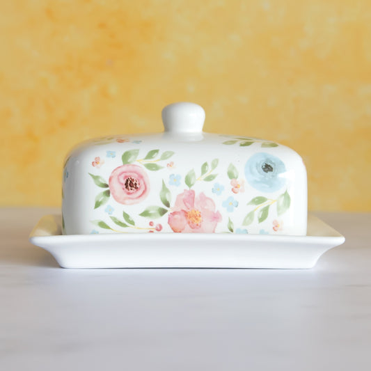 Pretty Floral Butter Storage Dish