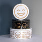 Set of 3 Round Emoji Cake Storage Tins