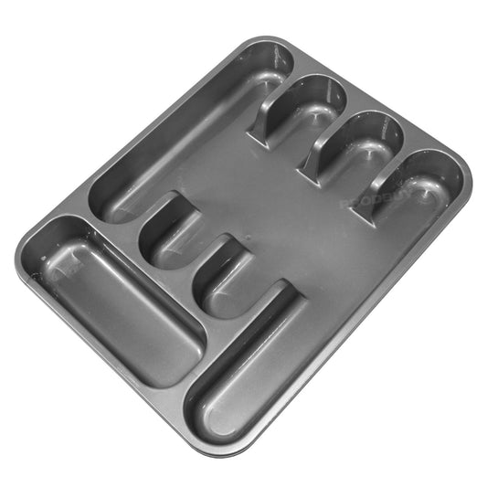 Grey Kitchen Drawer Cutlery Organiser Tray