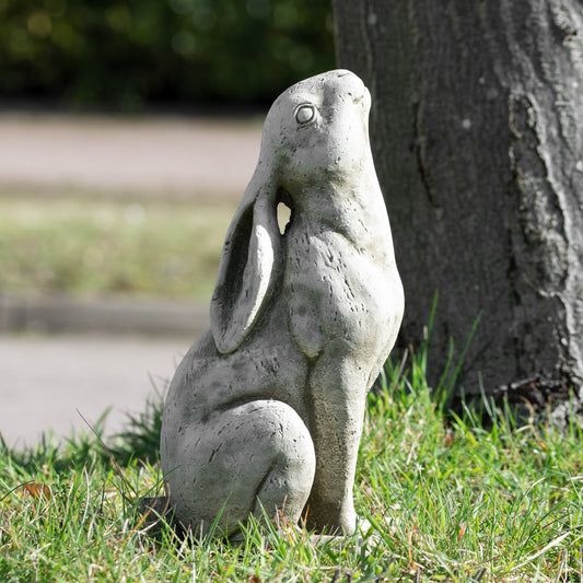 Heavy Stone 30cm Moon Gazing Hare Ornament