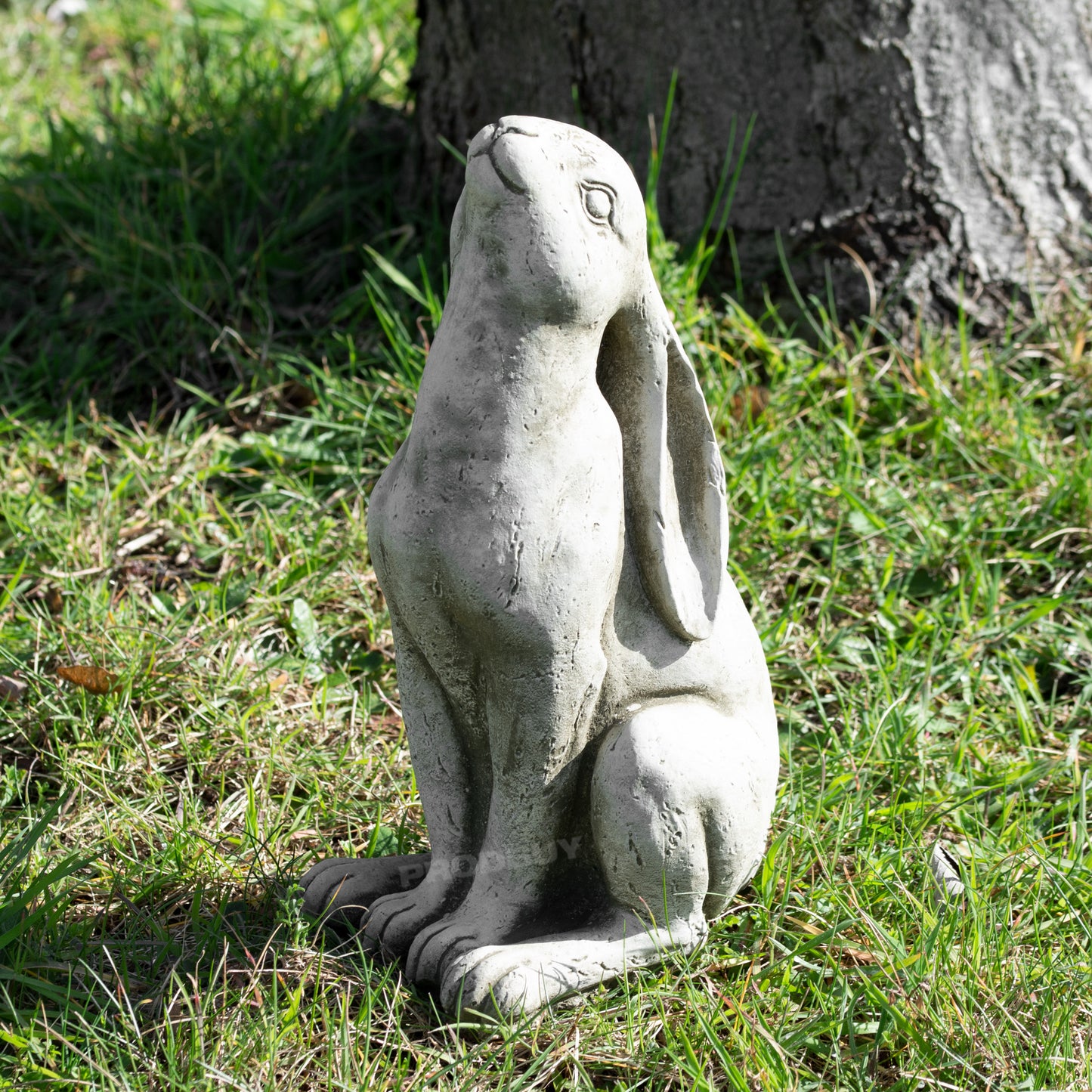 Heavy Stone 30cm Moon Gazing Hare Ornament