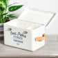 Vintage Cream Enamel 3 Compartment Seed Packet Shed Organiser Storage Tin Box