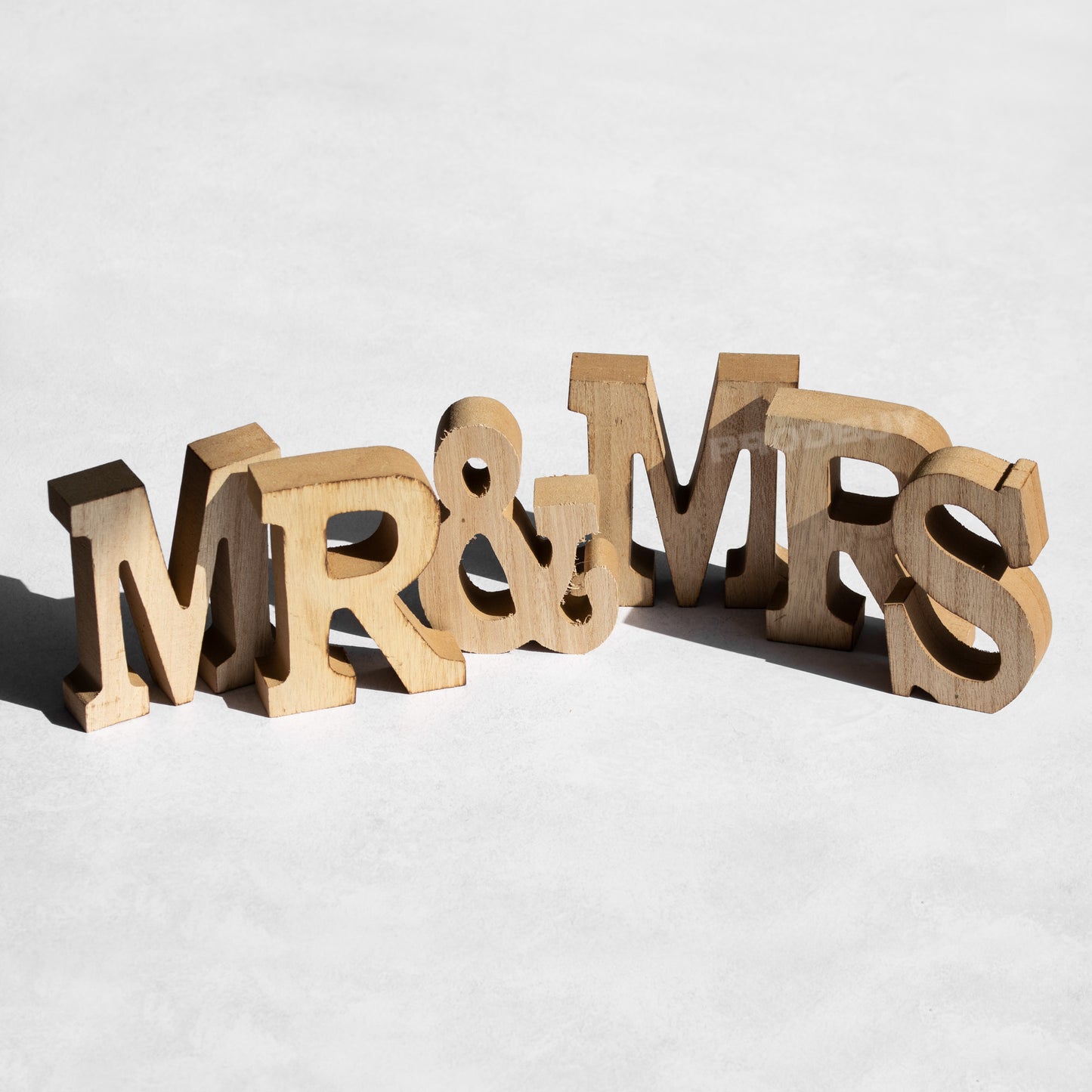 Mr & Mrs Wooden Letters Sign