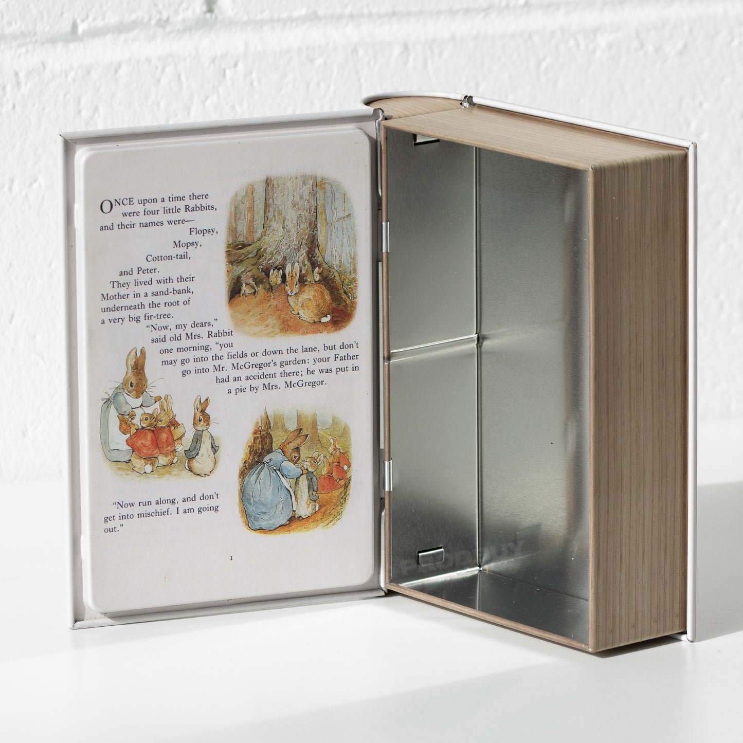 Secret 'Peter Rabbit' Book Biscuit Storage Tin