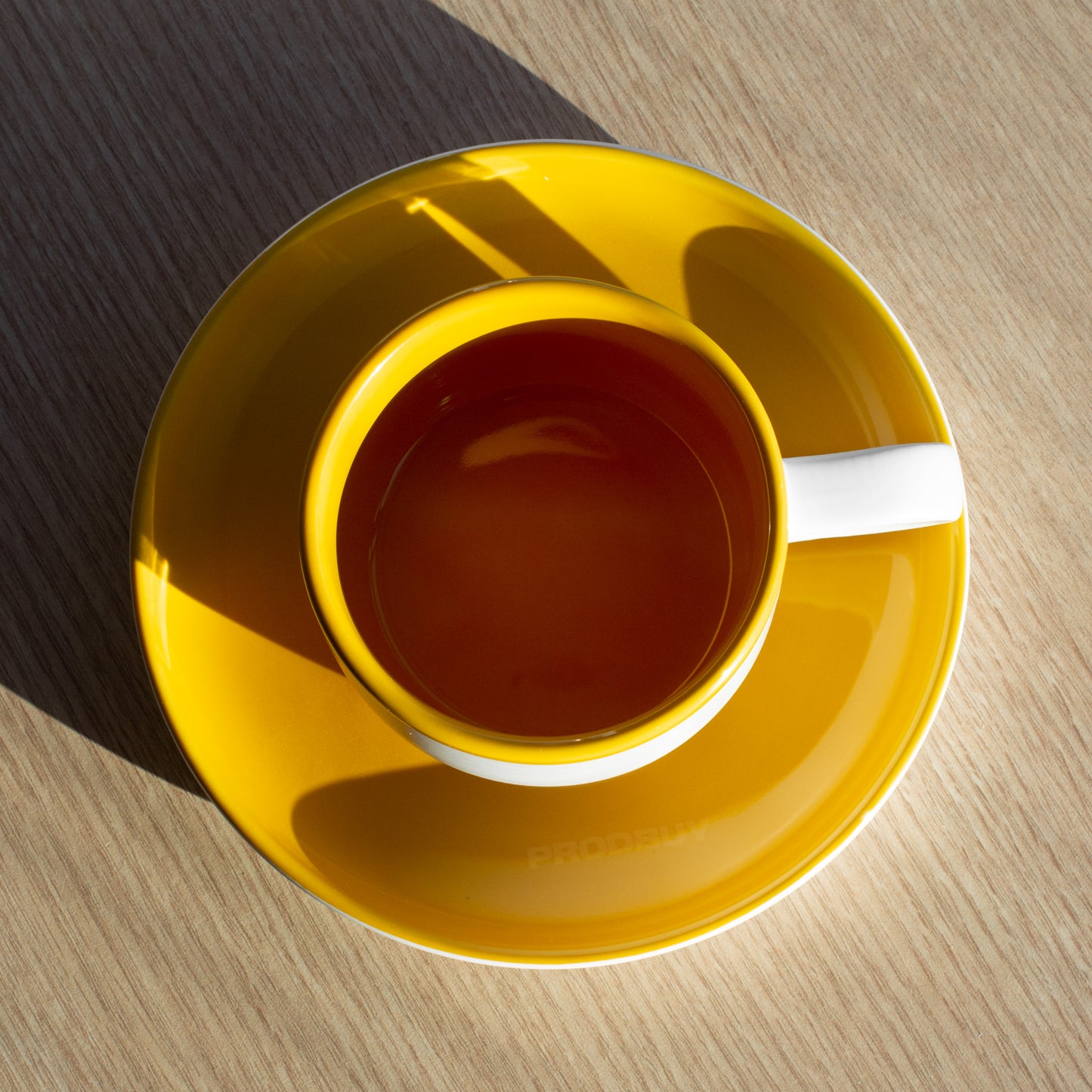 Yellow & White La Cafetière Tea Cup & Saucer Set