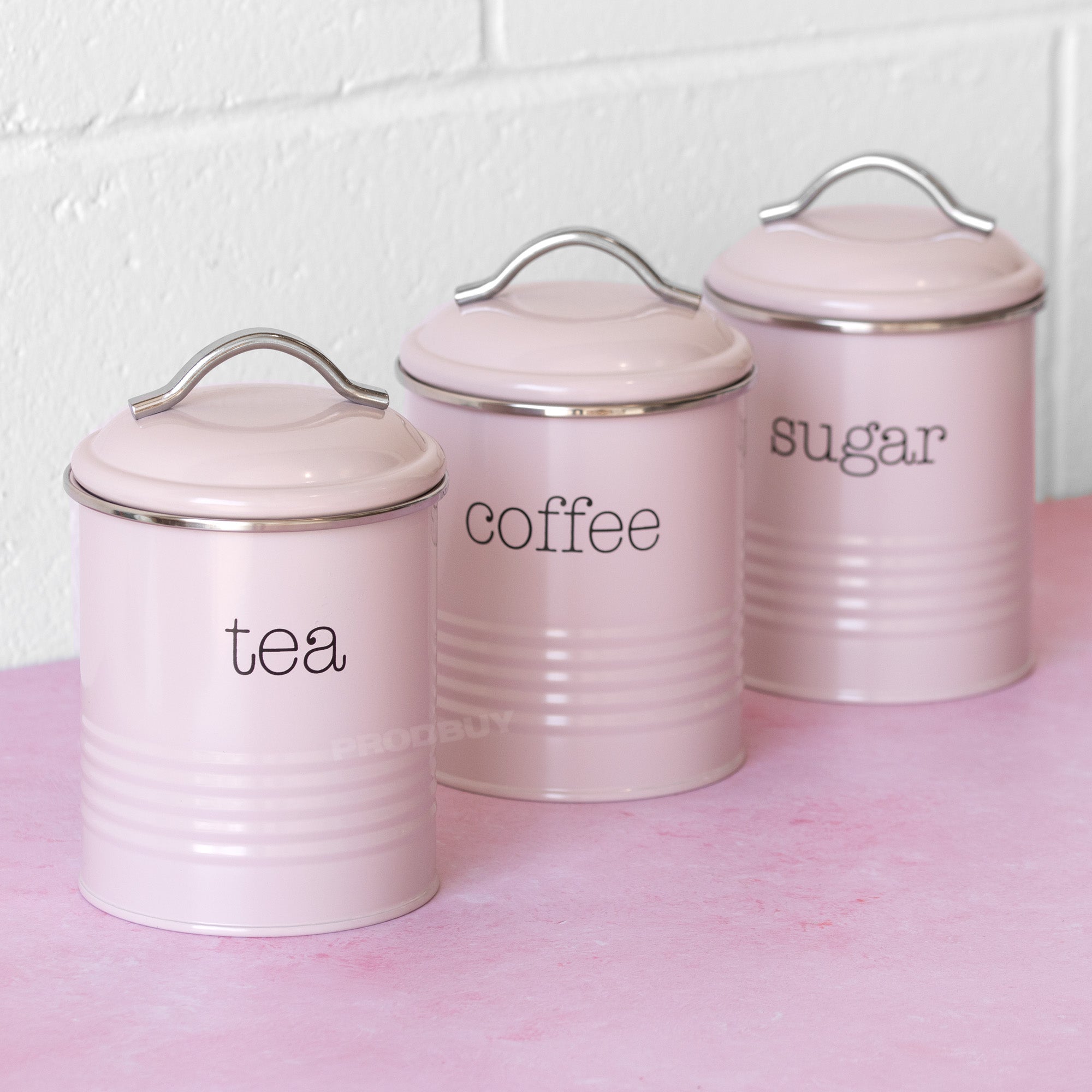 Pastel coloured tea hot sale coffee sugar canisters