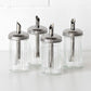 Set of 4 Large 300ml Glass Cafe Sugar Pourers
