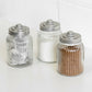 Set of 3 Ribbed 1 Litre Glass Storage Jars