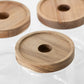 Set of 3 Small Glass 400ml Jars with Wooden Lids