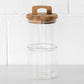 Stackable 2 Tier Storage Jar with Wooden Lid
