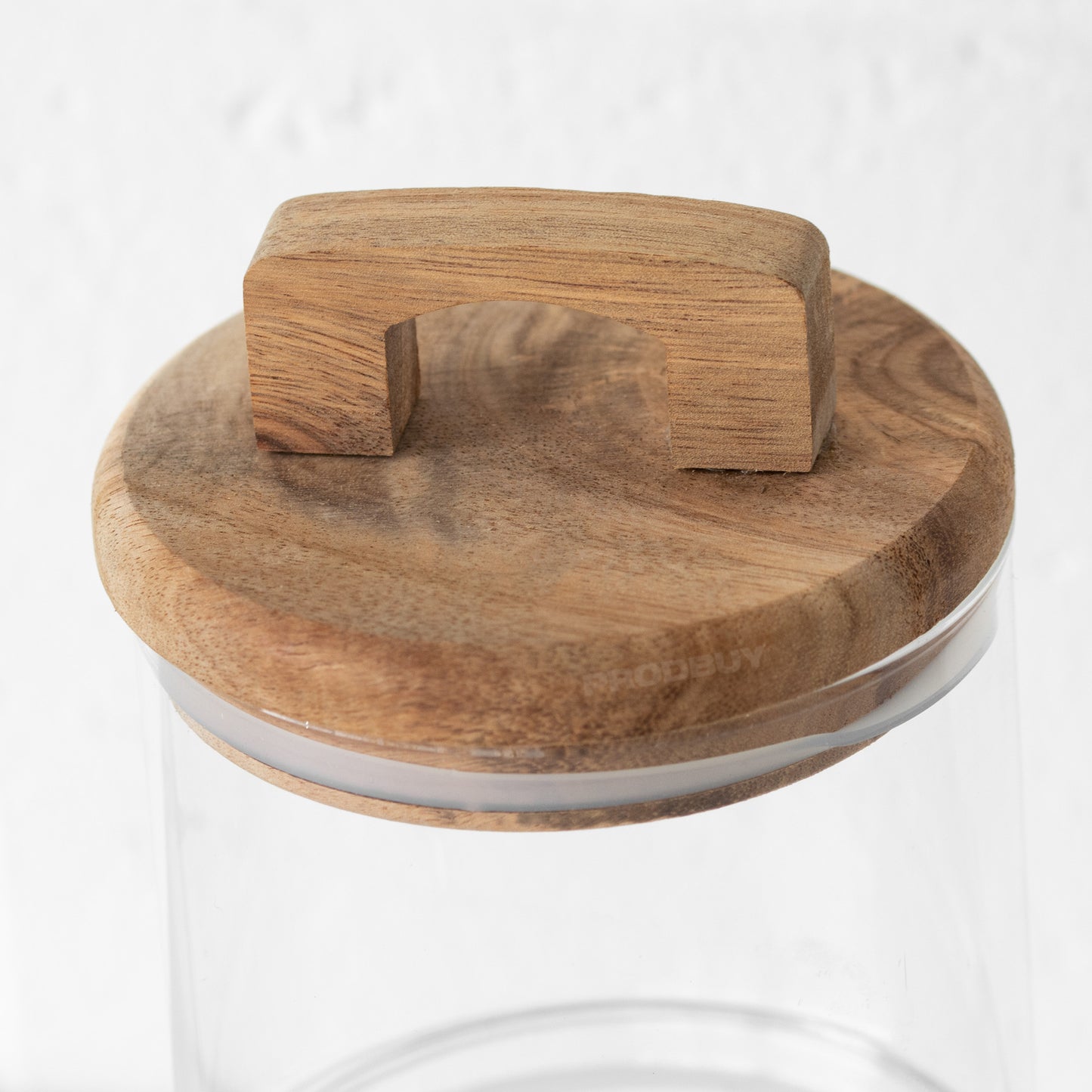 Stackable 2 Tier Storage Jar with Wooden Lid