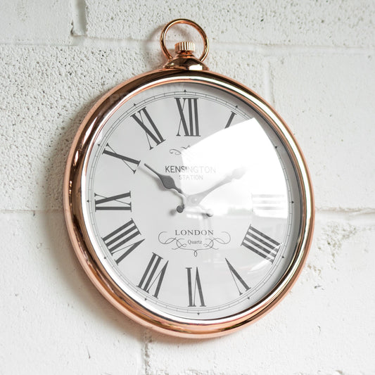 Rose Gold Copper 35cm Wall Clock