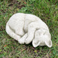 Small Stone Sleepy Cat Garden Statue