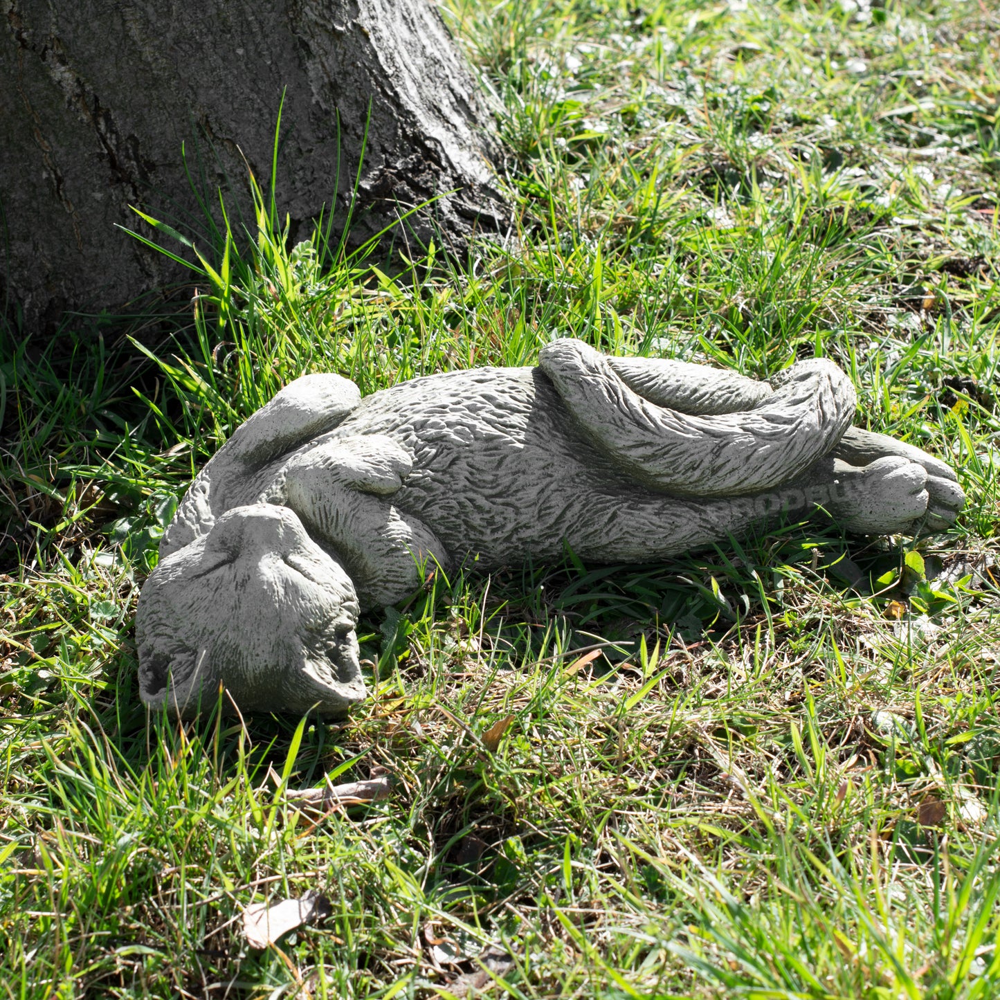 Sleeping Cat 33cm Stone Garden Statue