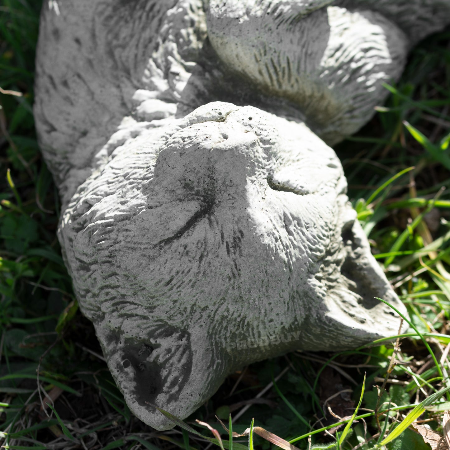 Sleeping Cat 33cm Stone Garden Statue