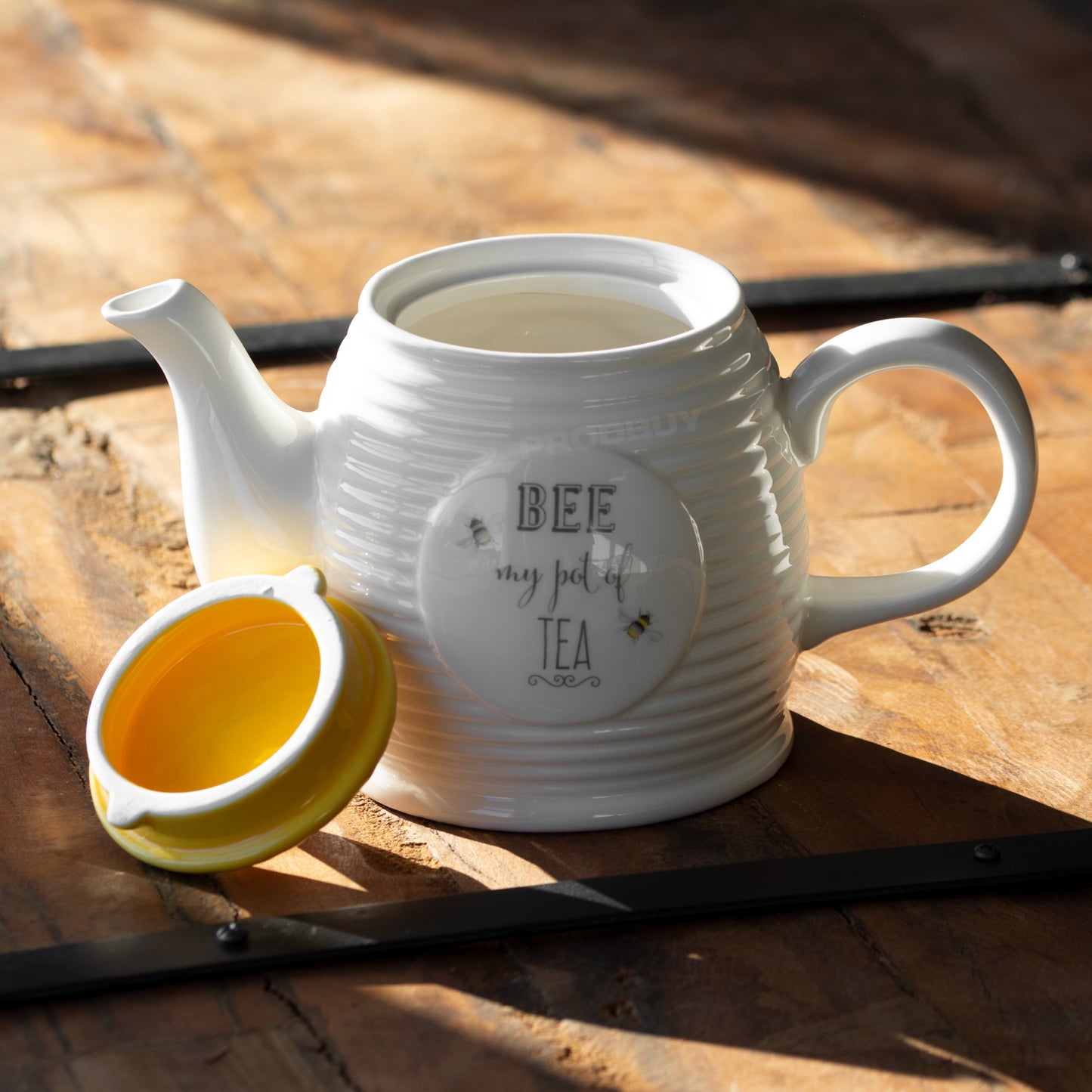 'Bee My Pot of Tea' 1 Litre Ceramic Cafe Teapot