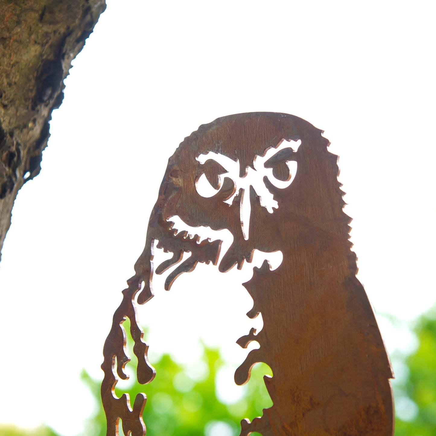 Metal Owl on Spike Garden Decoration