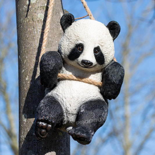 Happy Panda Tree Hanging Garden Ornament