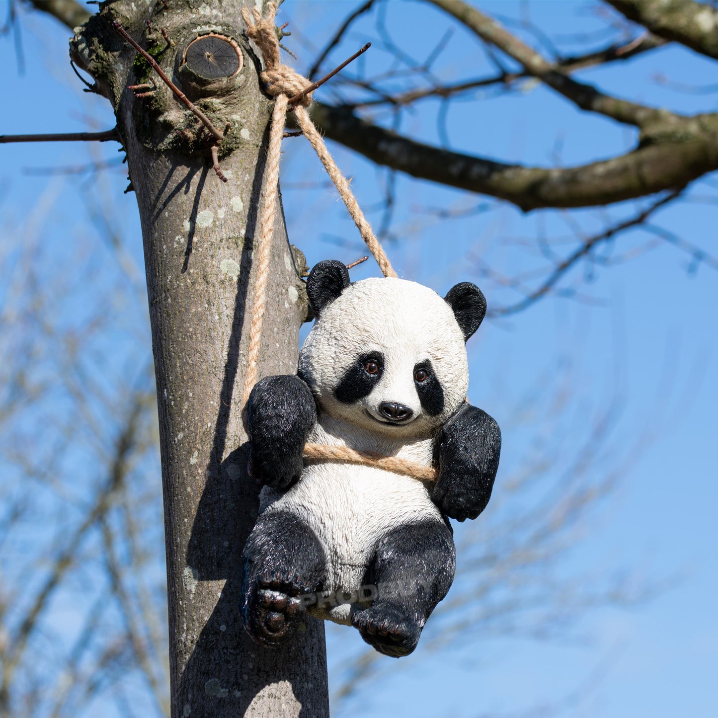 Happy Panda Tree Hanging Garden Ornament