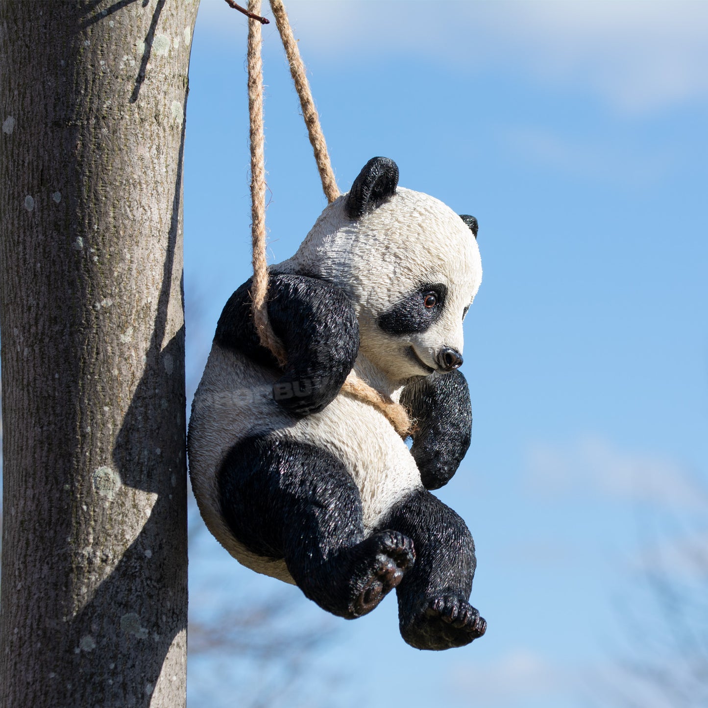 Happy Panda Tree Hanging Garden Ornament