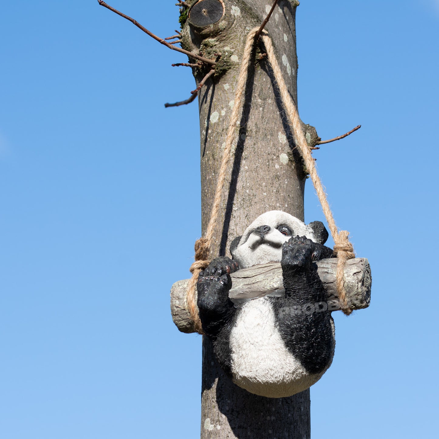 Hanging Panda Bear Ornament Cute Novelty Resin Garden Sculpture