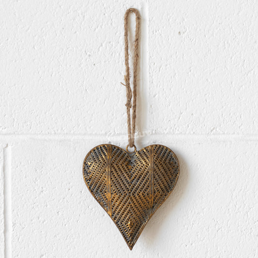 Hanging Heart Decoration Metal Ornament