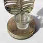 Gold Colour Leaf Candle Holder