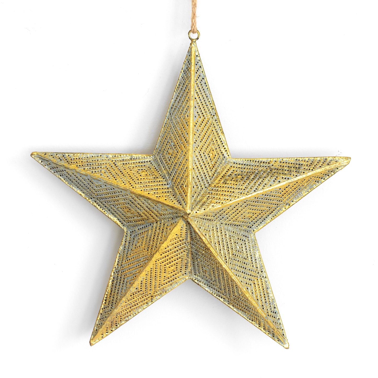 Wall Hanging 42cm Gold Metal Star Decoration