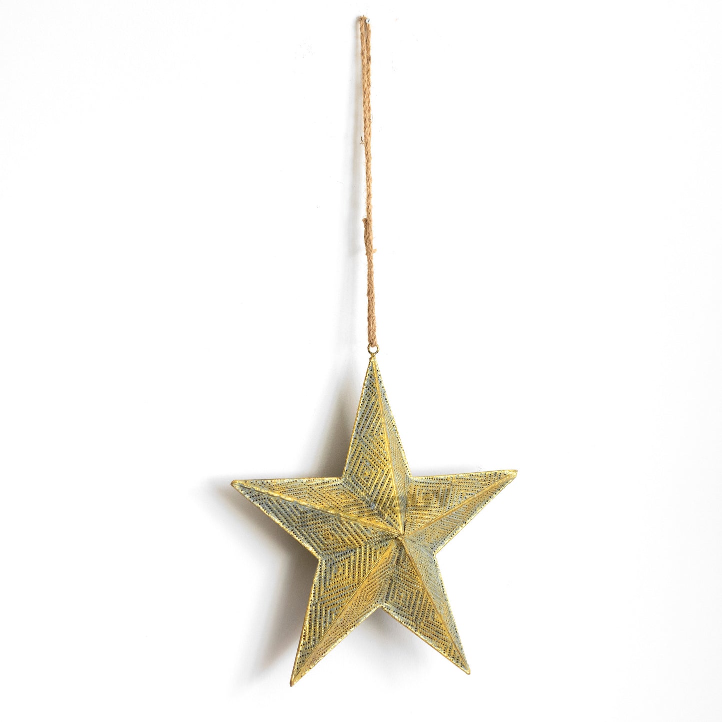 Wall Hanging 42cm Gold Metal Star Decoration