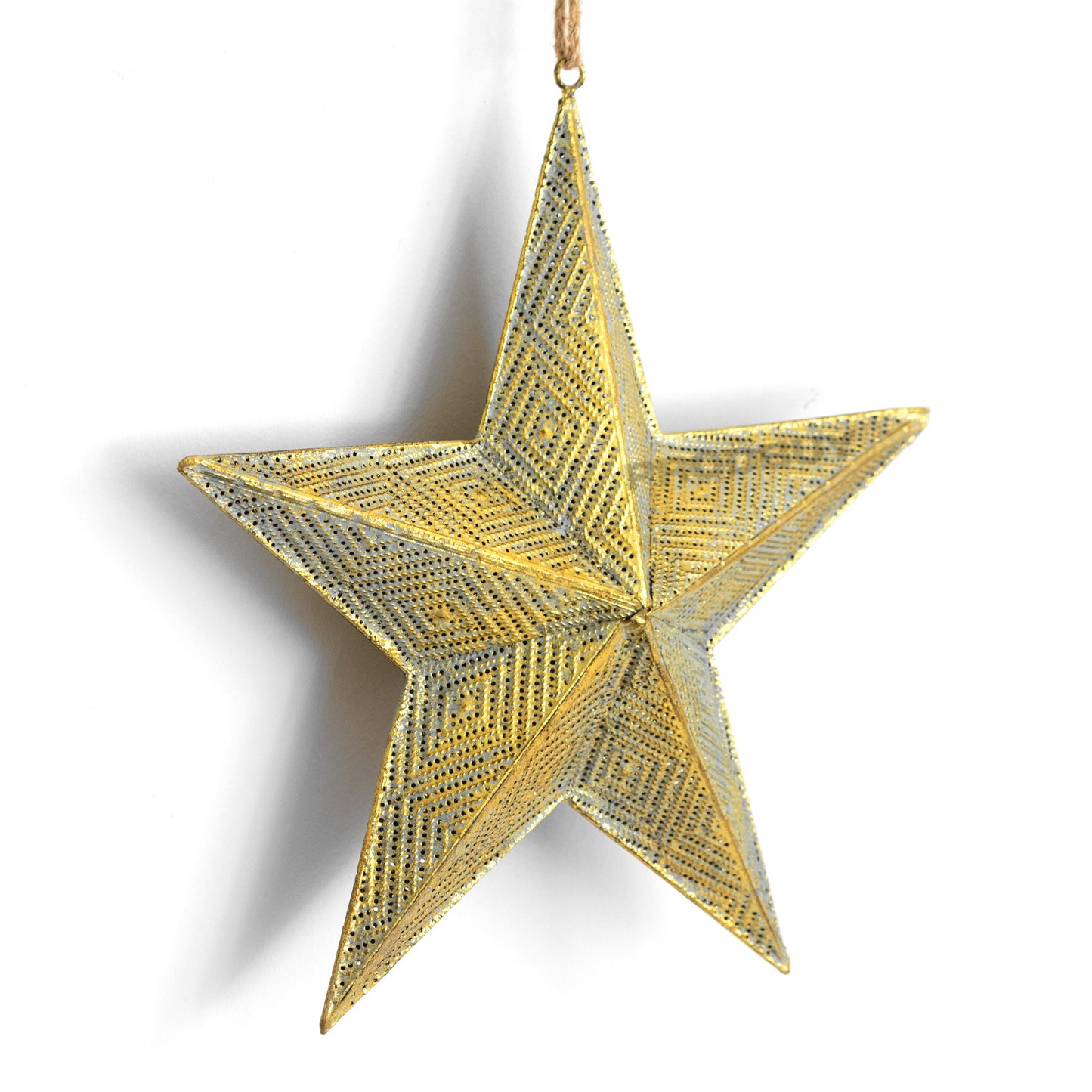 Wall Hanging 42cm Gold Metal Star Decoration