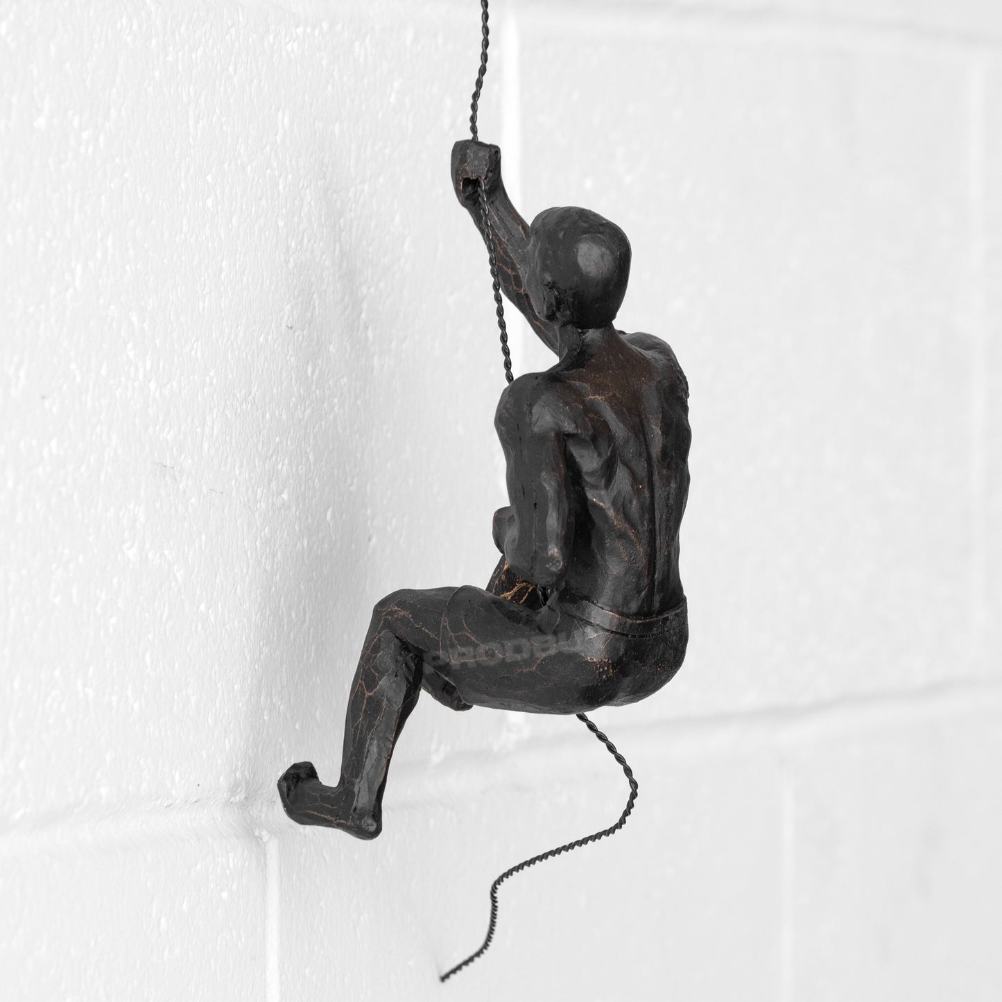 Abseiling Man 18cm Resin Wall Hanging Ornament