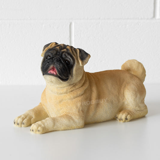 Cute Playful Pug Garden Dog Ornament