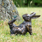 Sitting Rabbit with Bird 23cm Resin Garden Ornament