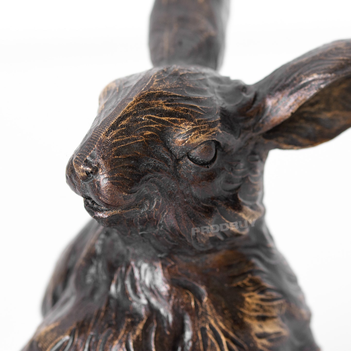Sitting Rabbit with Bird 23cm Resin Garden Ornament