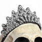10cm Small Skull with Silver Tiara Ornament