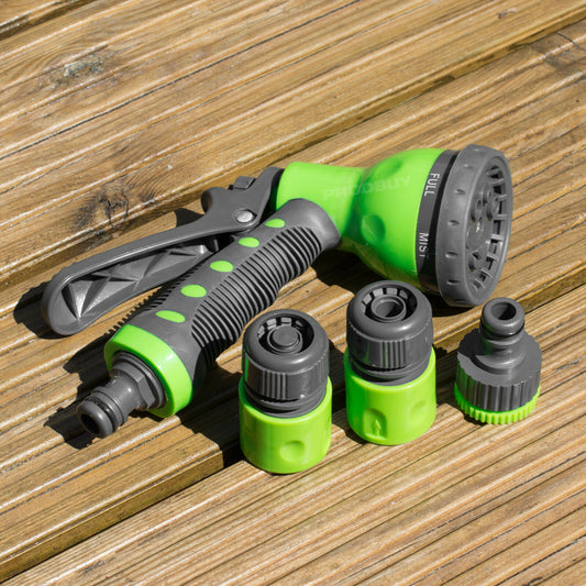 Hosepipe Accessories Set Spray Gun Nozzle Tap Connector Fittings Garden Watering