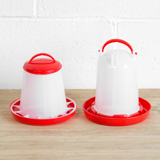 Chicken 1 Litre Drinker & 1 Kilo Feeder Set