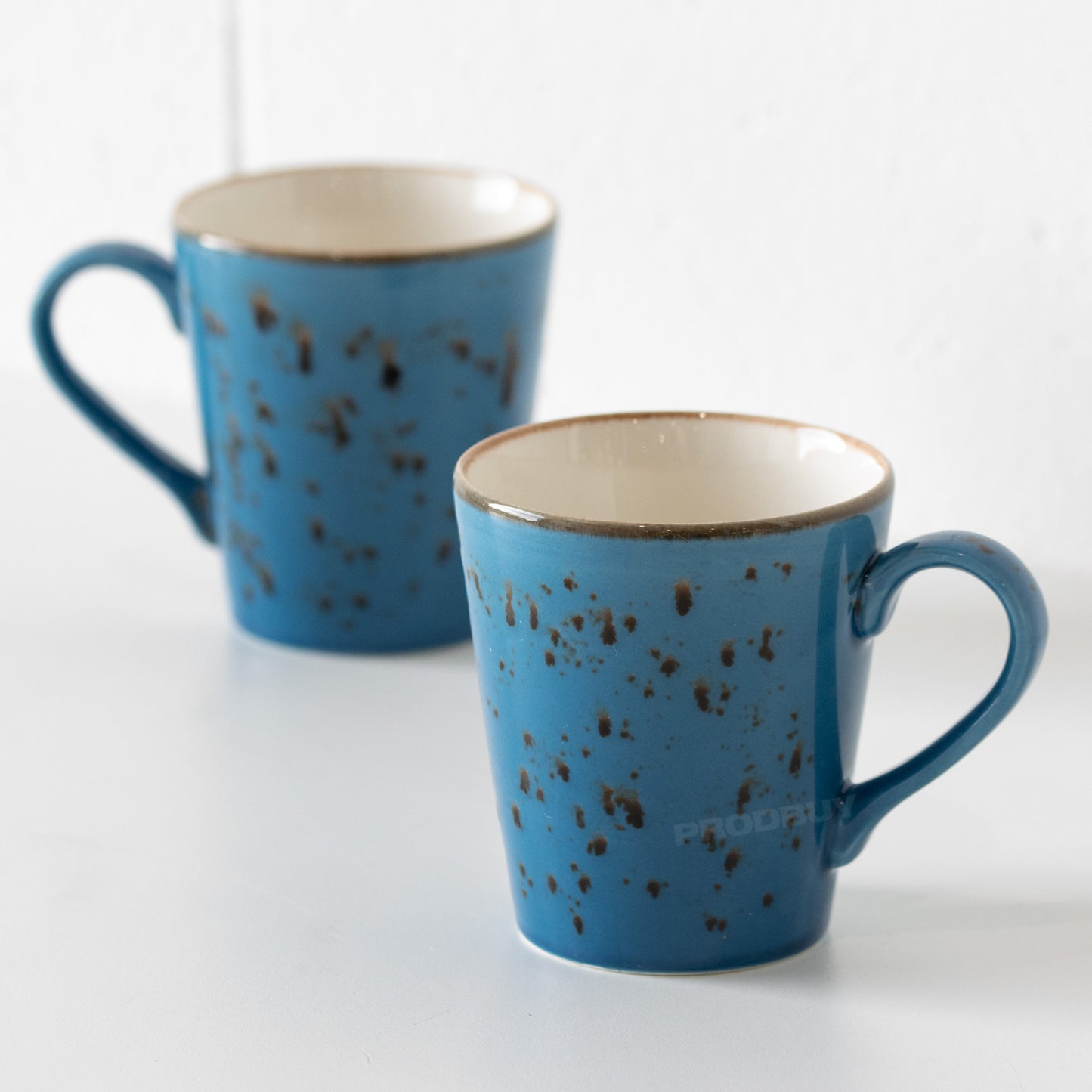 Set of 2 Earthy Coffee Mugs 250ml Ocean Blue