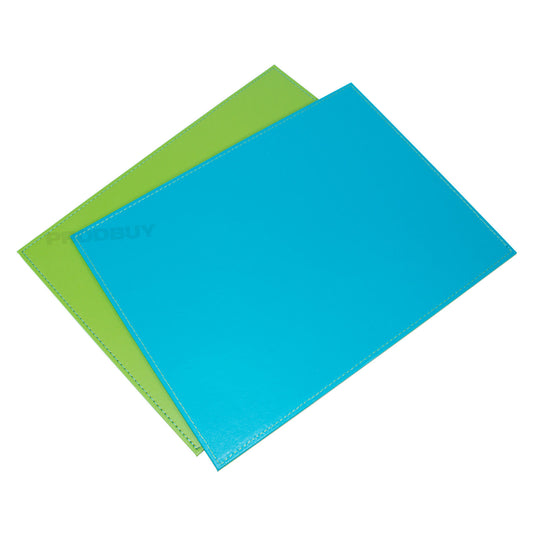 Turquoise & Lime 40cm Reversible Faux Leather Placemats