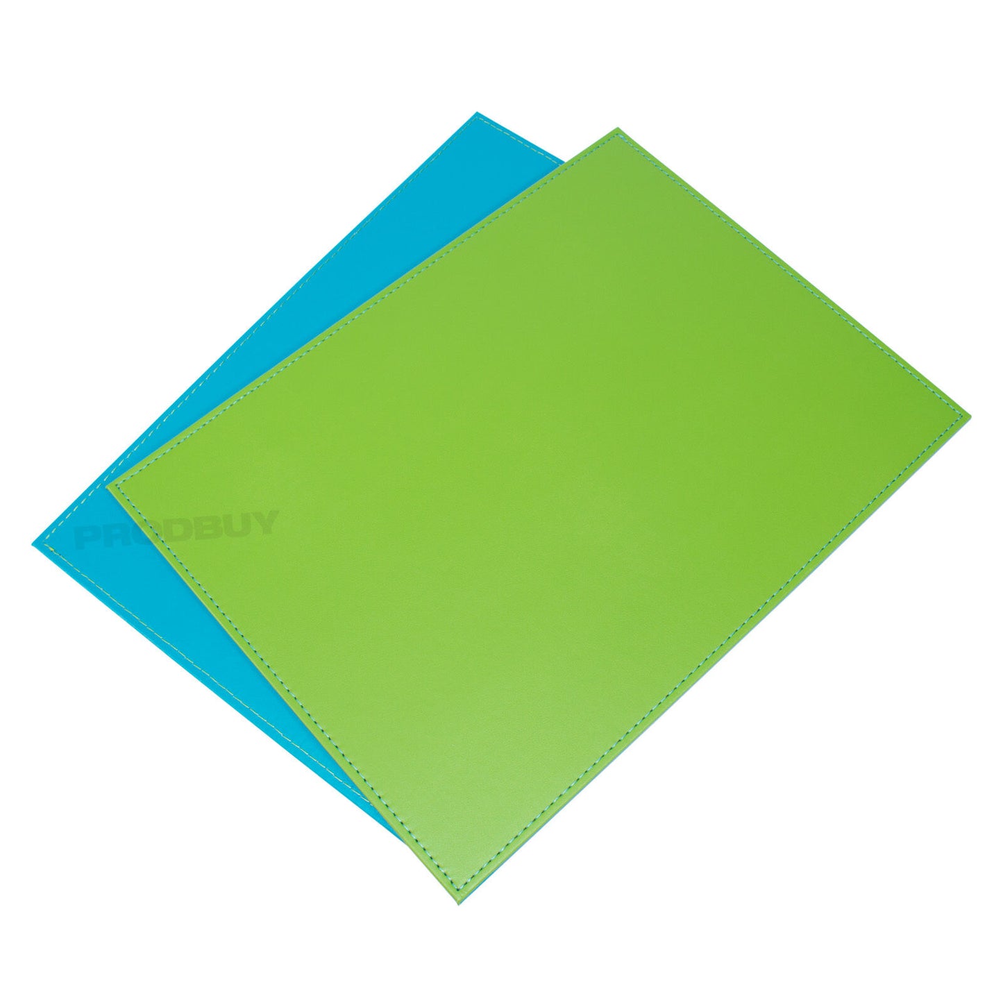 Turquoise & Lime 40cm Reversible Faux Leather Placemats