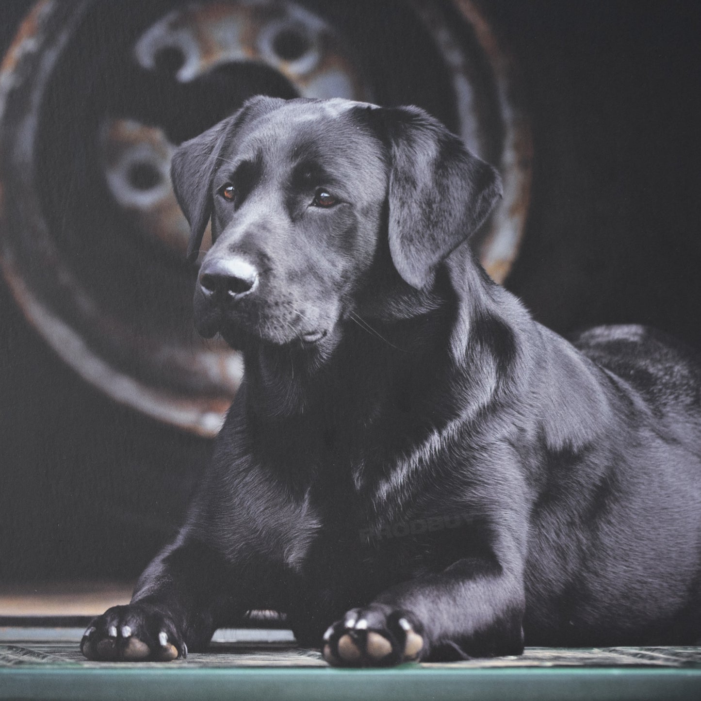 Black Labrador Padded Faux Leather Lap Tray