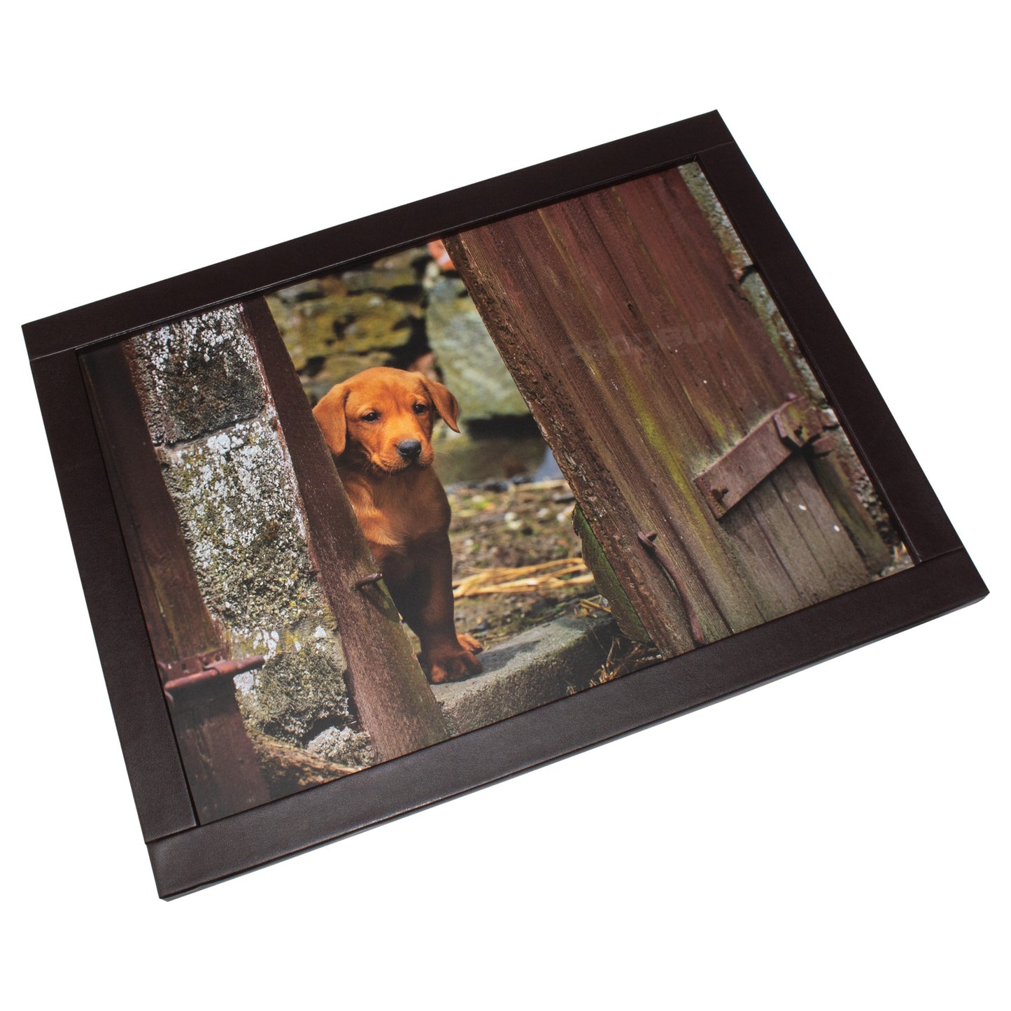 Fox Red Labrador Padded Faux Leather Lap Tray