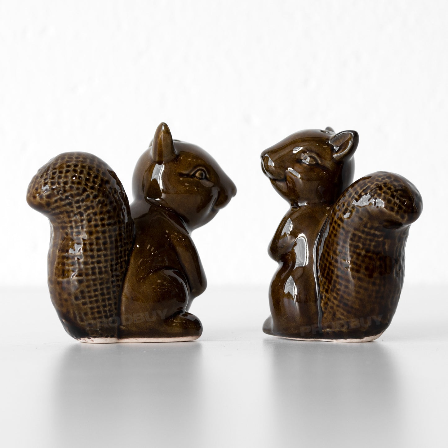 Ceramic Squirrel Salt and Pepper Pots Shakers Set