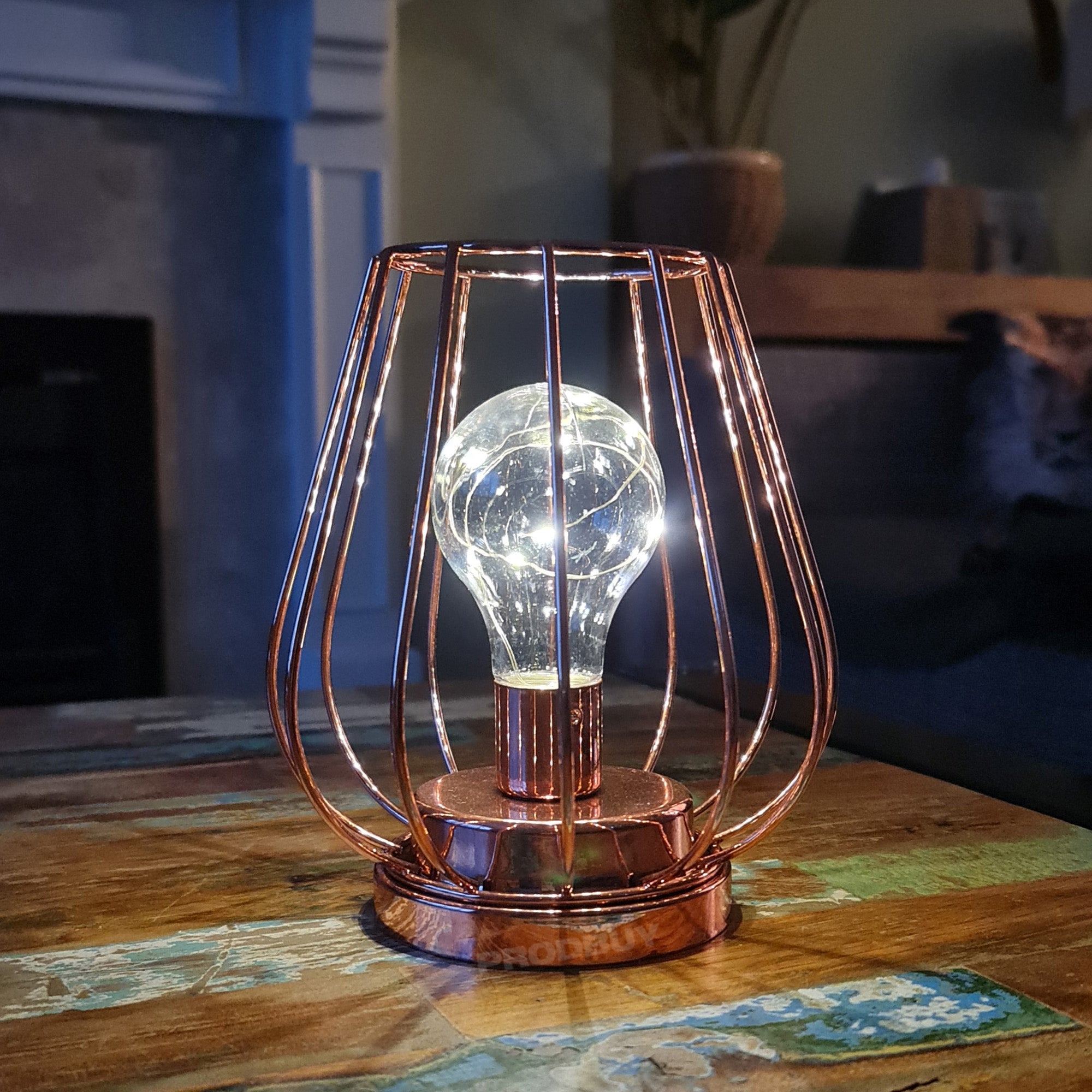 Copper on sale table lamp