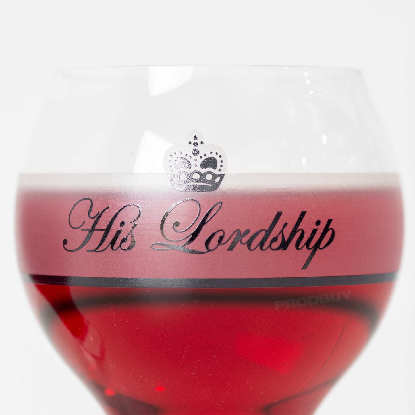 Set of 2 His Lordship and Her Ladyship Gin Glasses Bubble Stem
