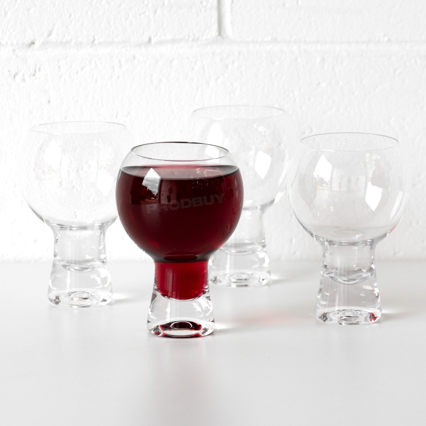 Set of 4 Modern 350ml Thick Stem Wine Glasses