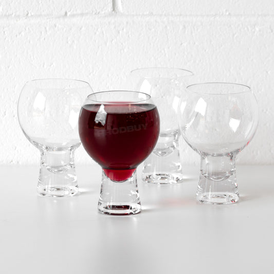 Set of 4 Modern 325ml Thick Stem Wine Glasses