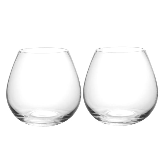 Set of 2 Modern Drinking Glasses 500ml
